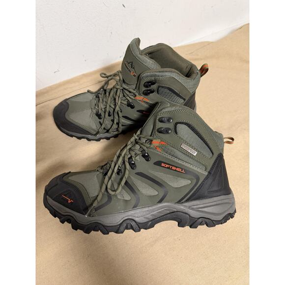 Nortiv 8 Snow Boots Mens Size 10 Green Waterproof Softshell Hiking 160448